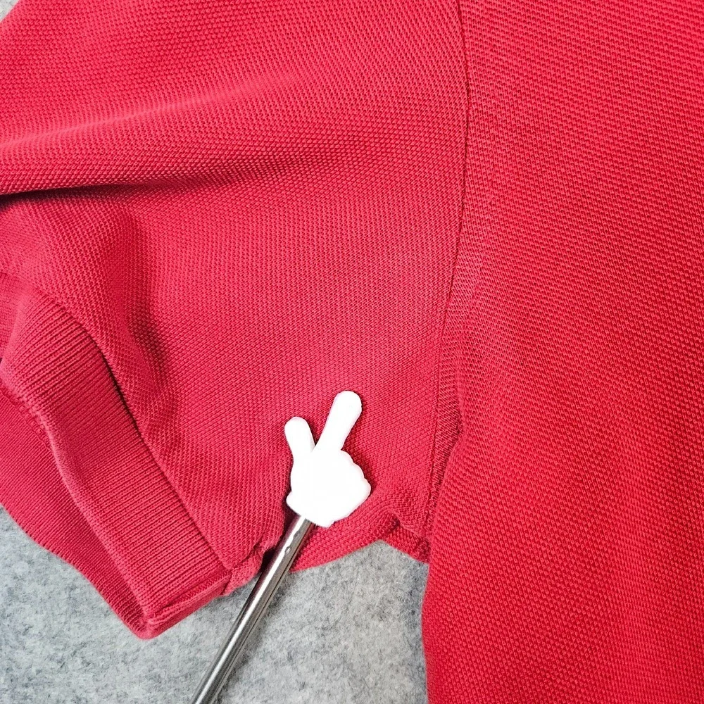 Brooks Brothers Men's‎ Red Knit Polo Shirt Size L Slim Fit 100% Cotton STAINS